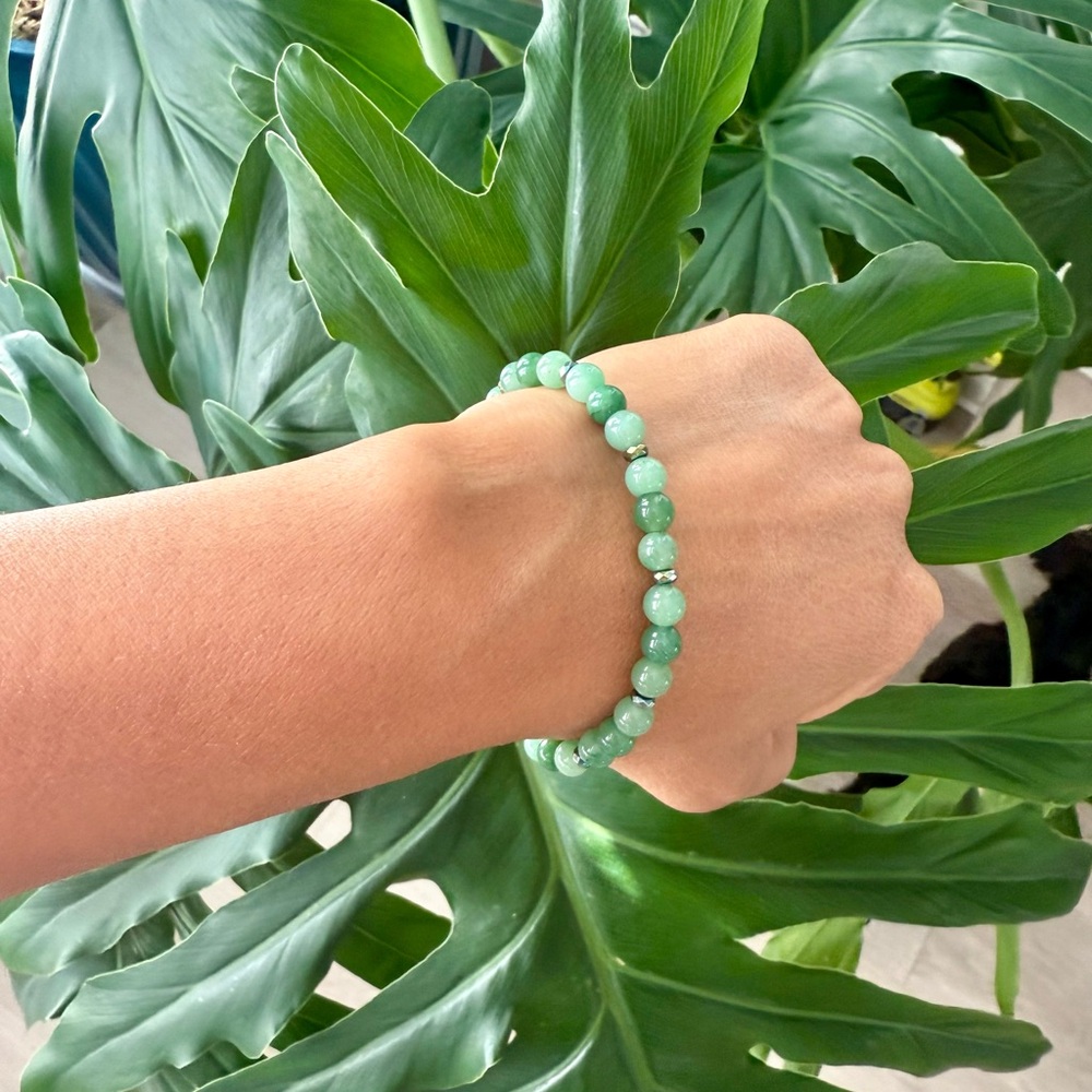 Green Aventurine & Hematite bracelet (one) - Picture 4 of 7